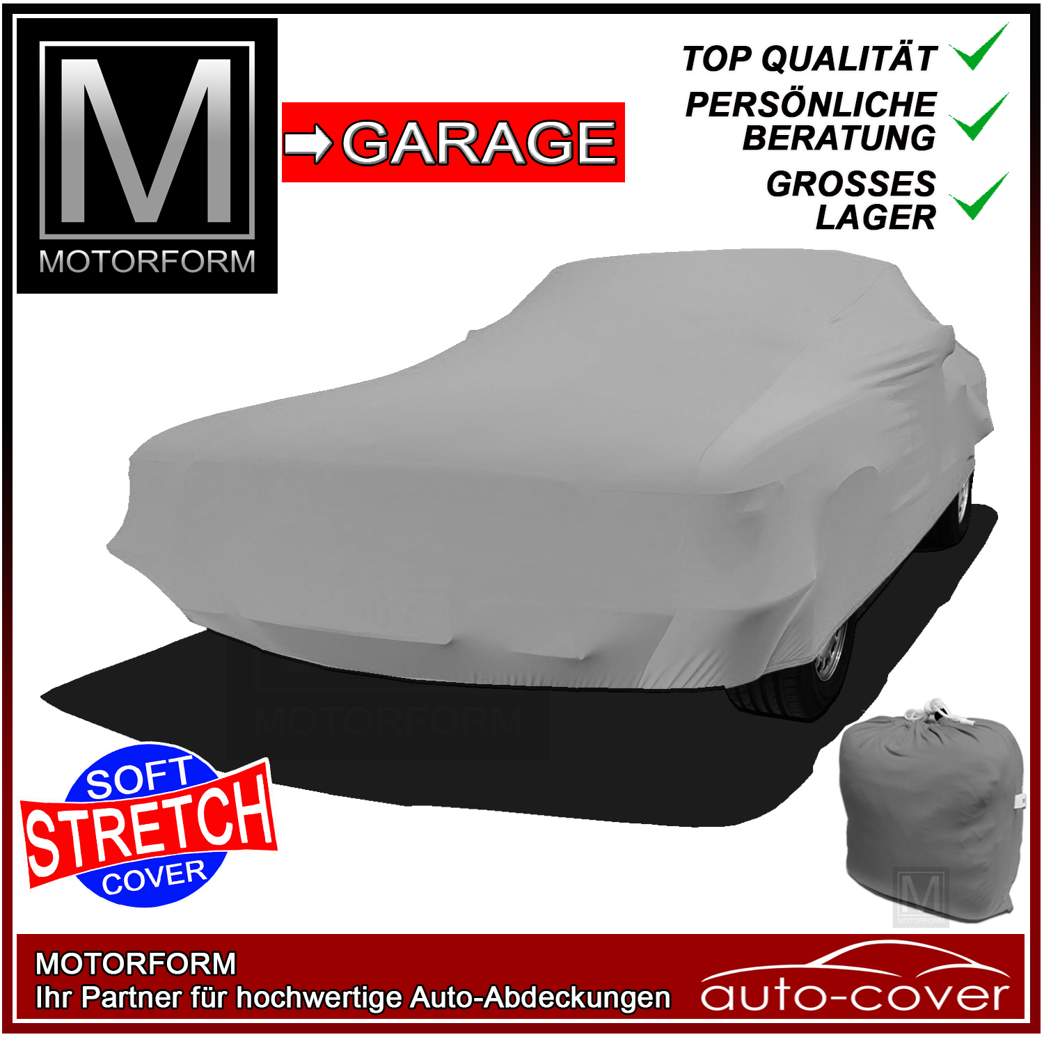 Grey Super Stretchy Cover for Lancia Gamma 2000 Coupe