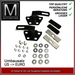 US to Euro bumper conversion holder for Mercedes SL SLC 107