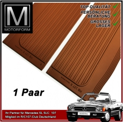 1 Paar Einstiegsleisten Mercedes SL SLC tabak braun