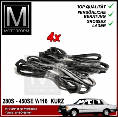 4-pieces door rubber kit for Mercedes 116 short wheel base