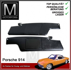 1 Paar Sonnenblenden für Porsche 914 mit Klappe über dem Spiegel