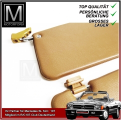 1 Pair of Mercedes SL 107 Sunvisors - complete set - PALOMINO