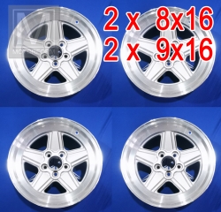 4 Felgen 8x16 + 9x16 Penta Design Glanzbett NEU