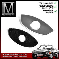 Chrom Rosette mit Dichtung für Verdeckdeckel Mercedes SL R107