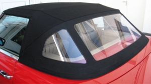 Softtop BLACK in OE Quality - beige inside - Mercedes SL 107