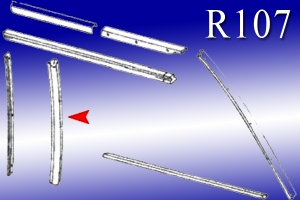 Verdeckdichtung senkrecht links Scheibe Mercedes SL R107