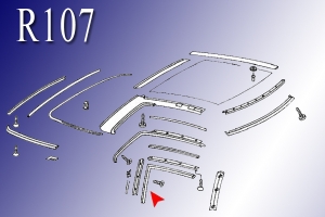 Hardtopdichtung Seitenscheibe Türscheibe rechts R107