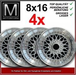 Satz 8x16 BBS Design Alufelgen Mercedes Baureihe 107 126 123
