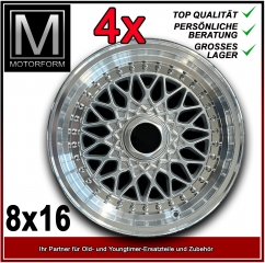 Satz 8x16 BBS Design Alufelgen Mercedes Baureihe 107 126 123