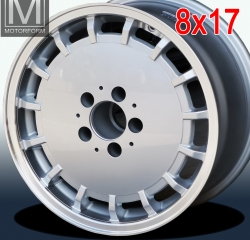 Kanaldeckel Gulli Alufelge 8x17 ET11 Rand glanzgedreht NEU