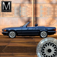 Satz 7x16 BBS Design Alufelgen Mercedes Baureihe 107 126 123