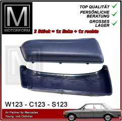 2 Türtaschen Kartentaschen für Mercedes W123 in BLAU