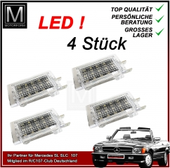4x LED Interior lamp for Mercedes SL 107 and 126 SE SEL SEC