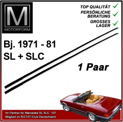 Paar Fenster Abstreifdichtungen - FRÜHE FORM - Mercedes W107