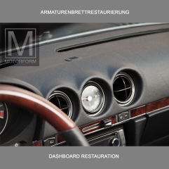 Mercedes 107-series dashboard restauration renovation