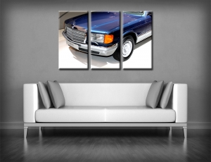 Mercedes-Benz 500SEL W126 Leinwand 3-teilig auf Keilrahmen