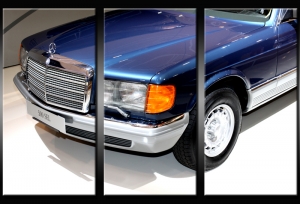 Mercedes-Benz 500SEL W126 Leinwand 3-teilig auf Keilrahmen