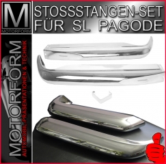 Mercedes SL W113 Pagode Chrom-Stossstangen-Set