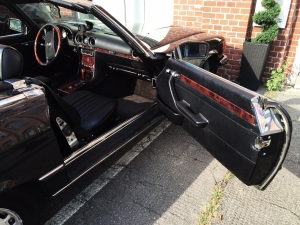 1 PAAR Wurzelholz-Blenden für Mercedes SL SLC W107 Tueren