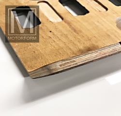 Wooden shift console in burl walnut for Mercedes SL 107