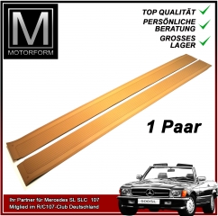 2 pieces sill cover set palomino/camel Mercedes SL 107 Germany