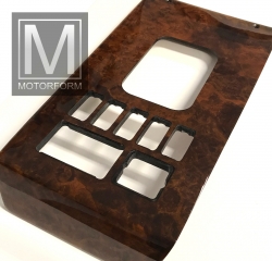 Wooden shift console in burl walnut for Mercedes SL 107