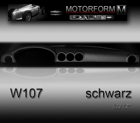 Mercedes 107-series Dashboard-Cover black