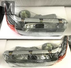 Pair EURO headlights with level adjust for Mercedes SL SLC 107