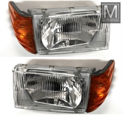 Pair EURO headlights with level adjust for Mercedes SL SLC 107