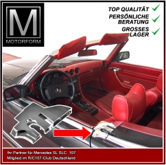 Chromabdeckung B-Saeule links Mercedes SL R107 bis 9/81