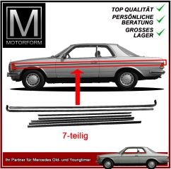 7-teiliger Zierleisten Satz Mercedes W123 Coupe C123