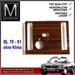 Zebrano Holz-Blende Heizung Mercedes SL R107 1978-81