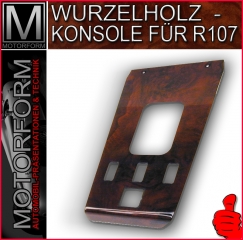 Wurzelholz-Blende Automatik-Kulisse Mercedes SL R107 MOPF