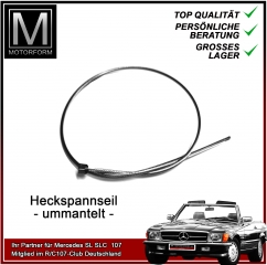 Mercedes SL R107 W107 Verdeck Heckspannseil ummantelt