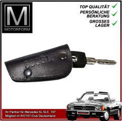 Mercedes 560SL R107 Leder Schluesseltasche schwarz