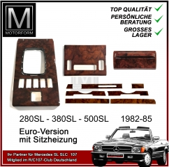 Holz Mercedes  R107 Wurzelholz 11 Teilig 560SL US Version 1