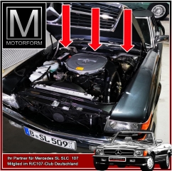 Vertical Enigne Isolation for Mercedes SL 107