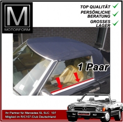 Paar Fenster Abstreifdichtungen AUSSEN Mercedes W107