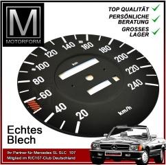 Tachoscheibe Mercedes SL SLC W107 1979-89 elektrisch