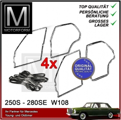 4-pieces door sealkit in OE quality Mercedes 108 109