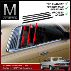 Satz hintere Fenster Abstreifdichtungen Mercedes C107