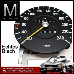 Speedo plate Mercedes 280SL 380SL 500SL 1979-89