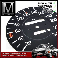 Speedo plate Mercedes 280SL 380SL 500SL 1979-89