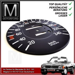Speedo plate Mercedes 280SL 380SL 500SL 1979-89