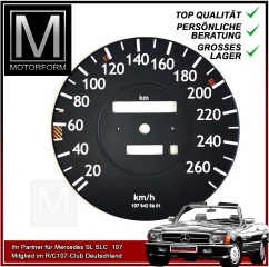 Speedo plate + gears KIT Mercedes 560SL 107