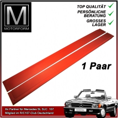 1 Paar Einstiegsleisten Mercedes SL SLC rot made in Germany