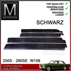 4 pieces sill cover set black for Mercedes 108