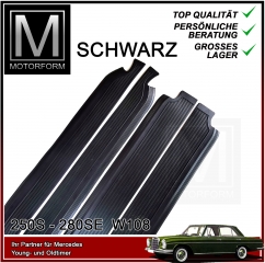 4 pieces sill cover set black for Mercedes 108