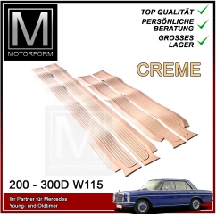 1 Satz Einstiegsleisten 4-teilig Mercedes W115 W114 creme