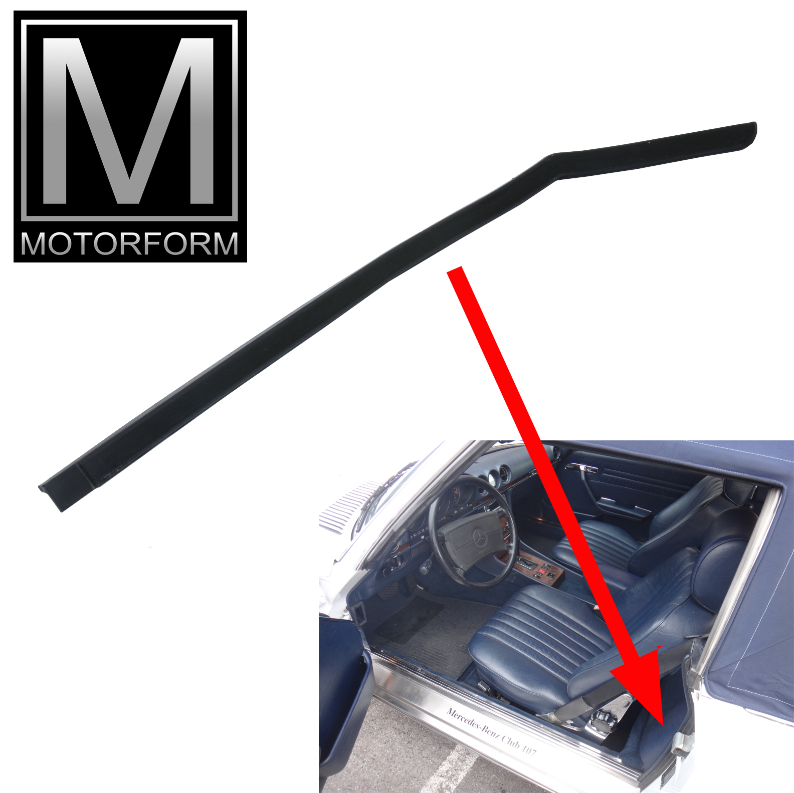 Dichtung B-Säule unten für Mercedes SL R107 - Motorform-Shop